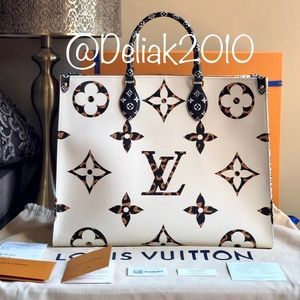 SOLD! Louis Vuitton Jungle Monogram OnTheGo Ivory